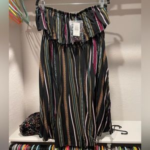 Torrid black strip skater dress size 1x with tags